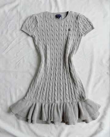 Grey short sleeve knit dress