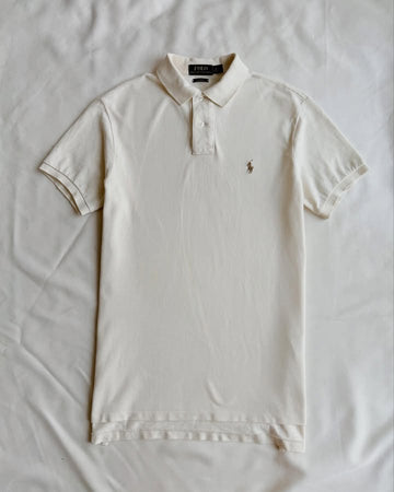 Cream white polo shirt