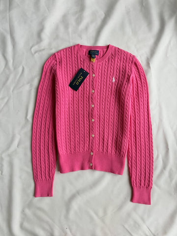 Pink knit blouse