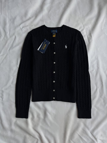 Black knit blouse
