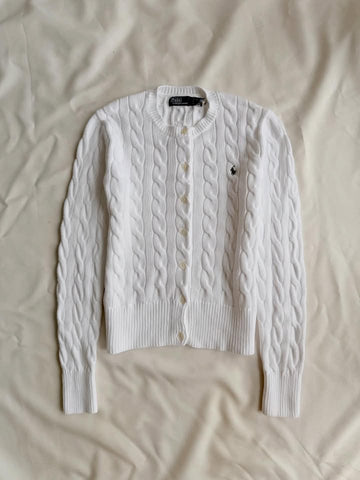 White knit blouse
