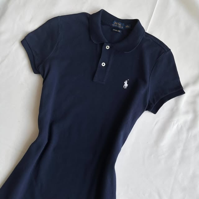 Dark blue short sleeve dress