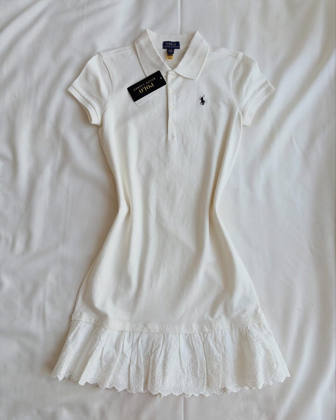 Cream white short sleeve dress