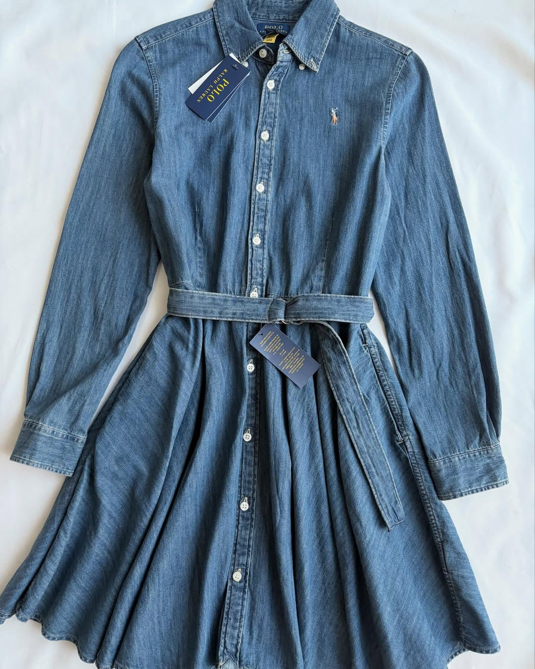 Langärmliges Jeanskleid