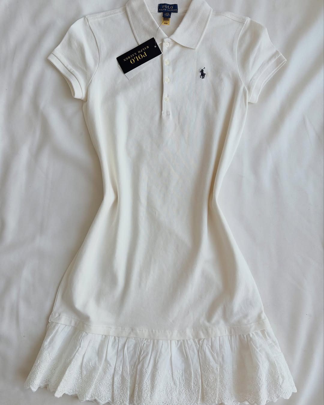 Cream white short sleeve dress