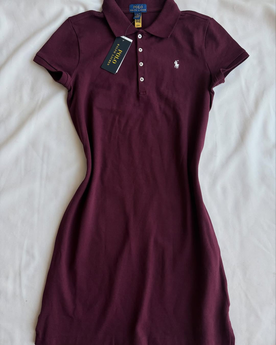 Robe à manches courtes rouge vin