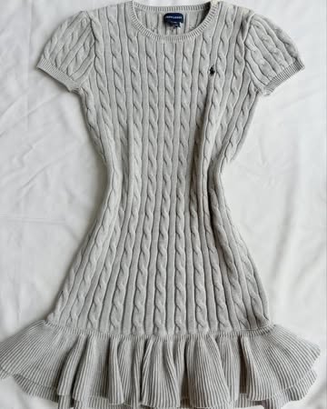 Grey short sleeve knit dress