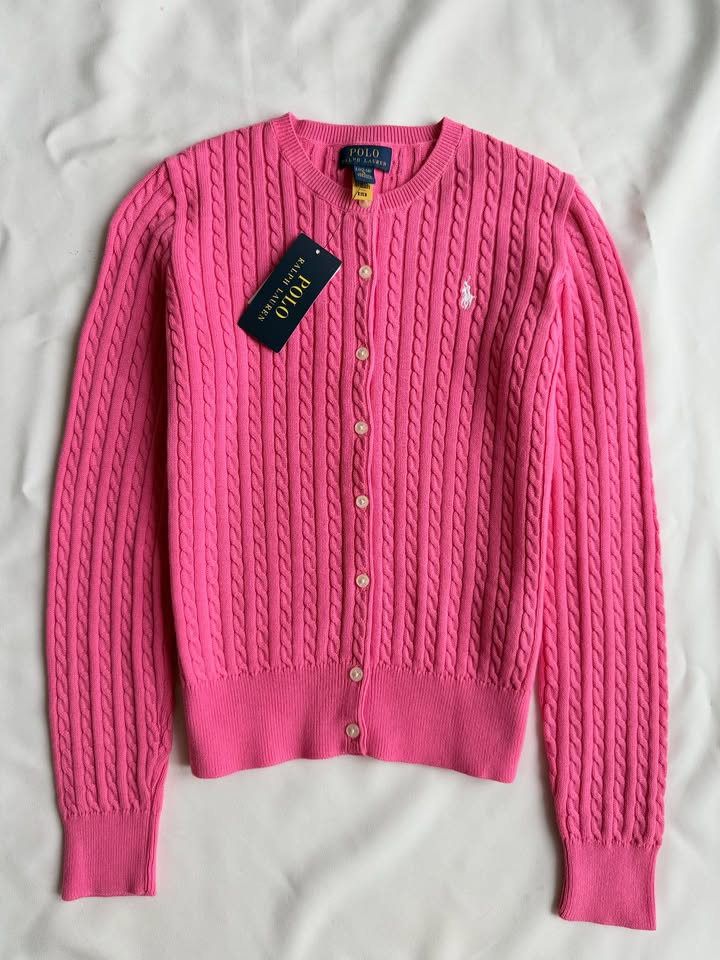 Pink knit blouse
