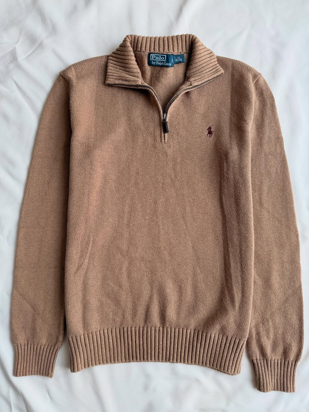 Brown quarter-zip