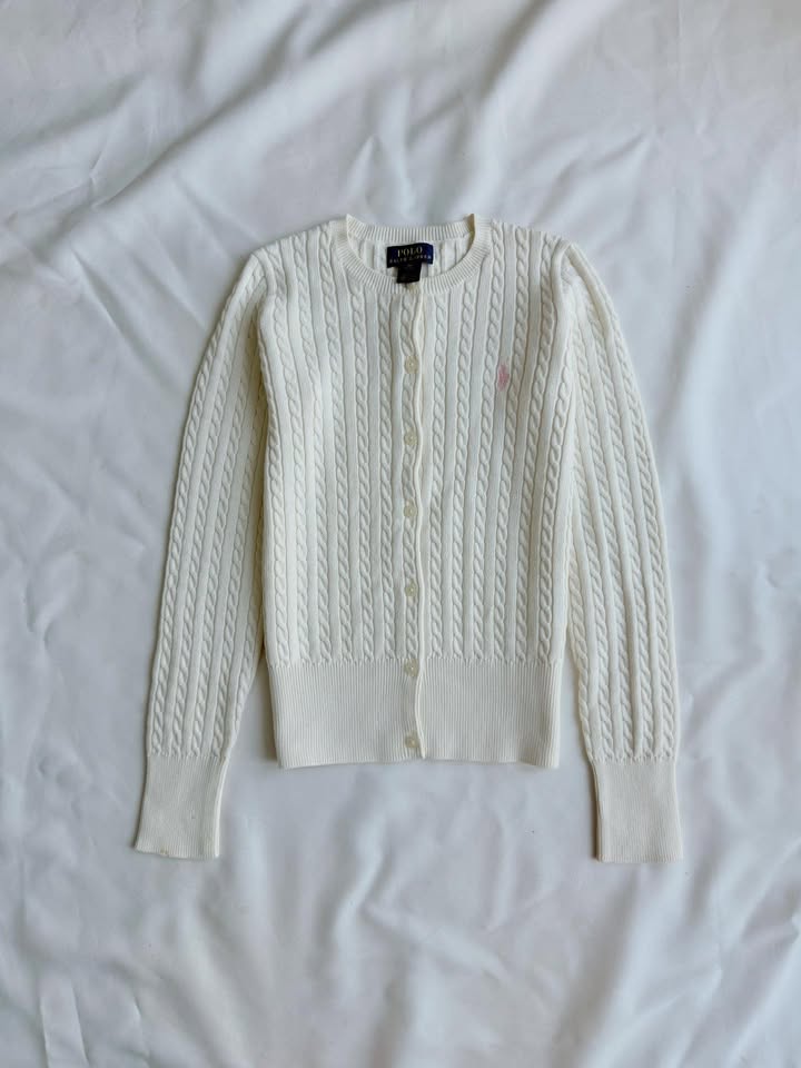 Cremeweiße Strickbluse