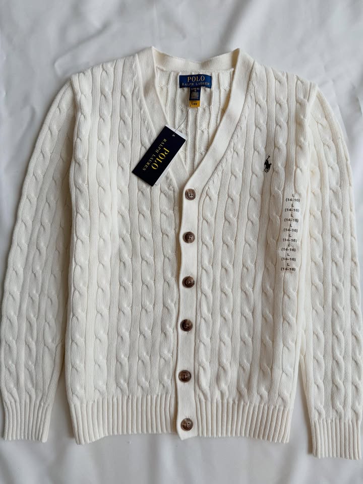 Cardigan en tricot blanc crème
