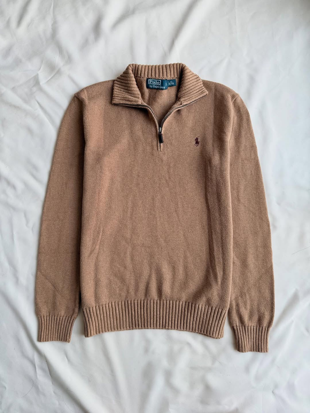 Brown quarter-zip