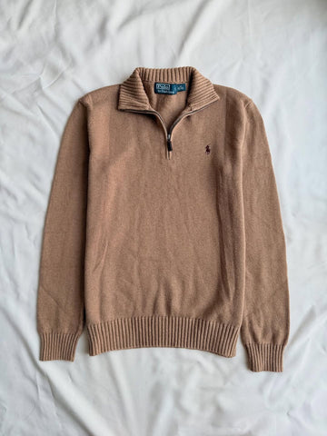 Brown quarter-zip