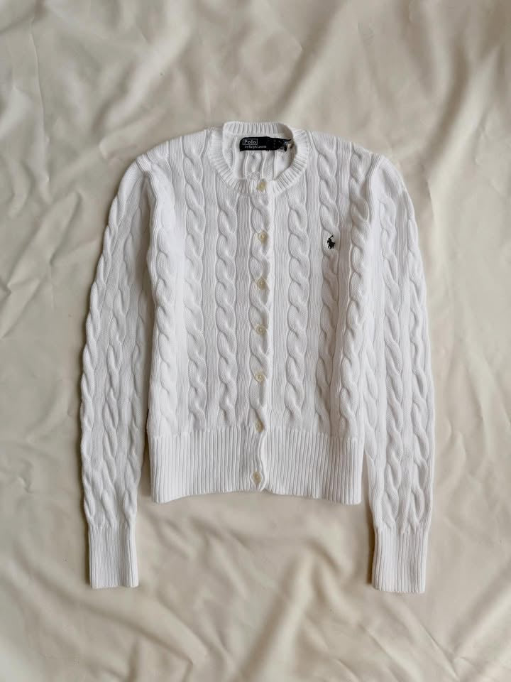 White knit blouse